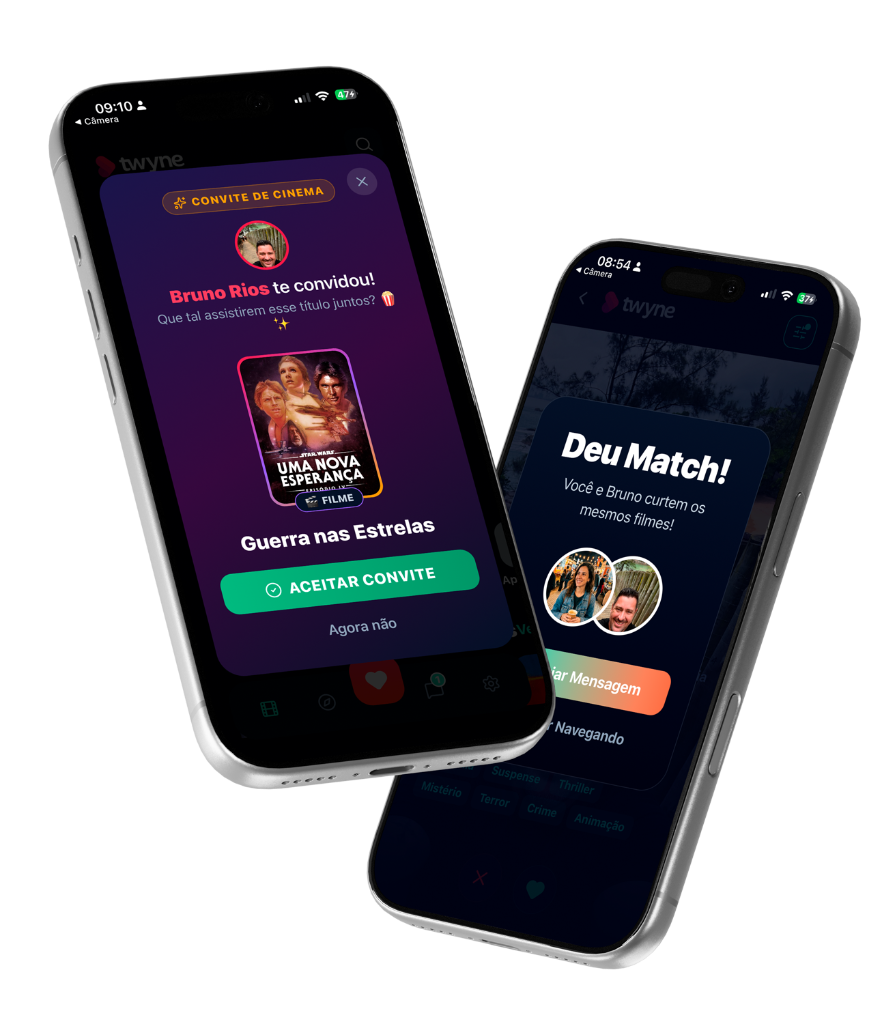 Twyne App — Deu Match e Convite de Cinema